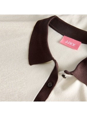 Jack & Jones Kadin Nakis Detayli Polo Yaka Tisört - Vilda
