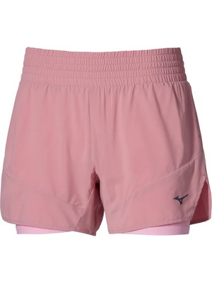 Mizuno 2 In 1 4.5 Kadın Şort Pembe