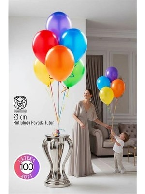 Kentex Mey Ithalat® Premium Serisi 23 cm Mat Lateks Balon Seti – 100’LÜ Profesyonel Etkinlik Paketi