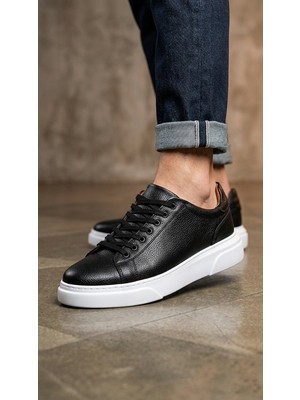 Ebrus Trend ETF-010 Erkek Sneaker Günlük Casual Spor Ayakkabı Siyah Beyaz Taban