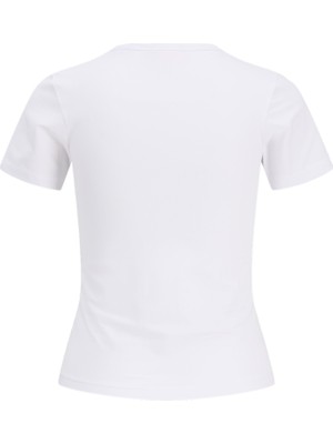 Jack & Jones Kadin Gögüs Baskili Kisa Kollu Tisört - Gigi