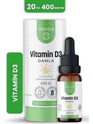 Erbatab Vitamin D3 Kids 20 ml 400 IU Damla