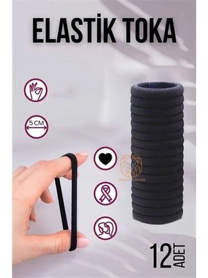 Kentex Mey Ithalat®  Elastik Toka 12 Adet Siyah 719701