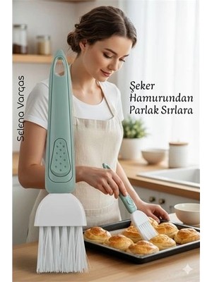 Kentex Mey Ithalat® Yumurta Fırçası 18 cm Mutfak Yağlama Sos Sürme Fırçası Pasta Hamur Fırçası 722285