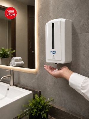Hima Otomatik Sensörlü Sıvı Sabunluk - 1400ML Büyük Boy - Ev ve Ofislere Uygun - Duvara Monte