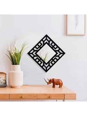 Kentex Mey Ithalat® 2'li Set Kırılmaz Pleksi Dekoratif Duvar Aynası - 22.5X22.5 cm Geometrik Çerçeveli 1. Sınıf Ayna