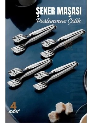 Belirtilmemiş Şeker Maşası Paslanmaz Çelik 4 Adet 718702