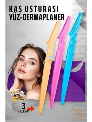 Kentex Mey Ithalat® Kaş Şekillendirici Kaş Dermaplaner Yüz Usturası 3 Adet 721181