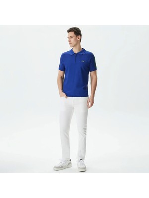 Lacoste Erkek Slim Fit Beyaz Jean Pantolon