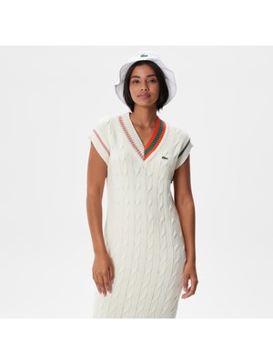 Lacoste Kadın Beyaz Elbise