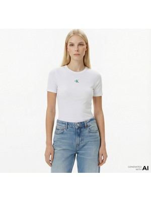 Calvin Klein Modal Essential Kadın Beyaz T-Shirt