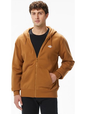 Dickies Summerdale Zip Through Erkek Kahverengi Sweatshirt