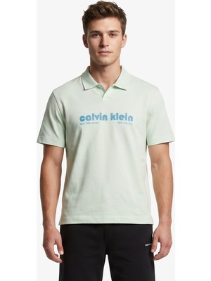 Calvin Klein Premium Terry Relaxed Erkek Haki Sweatshirt