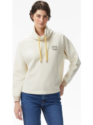 Napapijri B-Fedaia Kadın Bej Sweatshirt