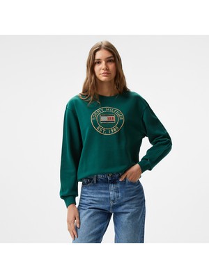 Tommy Hilfiger Kadın Yeşil Sweatshirt
