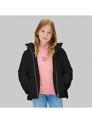 Calvin Klein Classic Belted Çocuk Siyah Mont