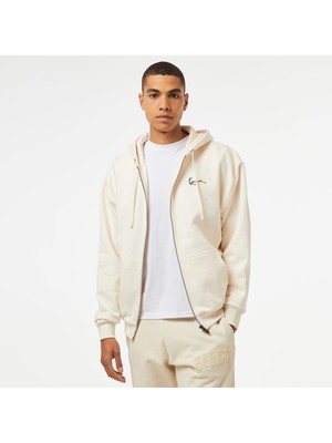 Karl Kani Chest Sign. Os Heavy Sweat Full Zip Skull Erkek Beyaz Sweatshirt