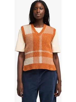 Timberland Wool Blend Vest Kadın Kahverengi Süveter
