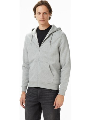 Dickies Oakport Zip Erkek Gri Sweatshirt