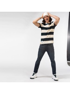Lacoste Erkek Slim Fit Mavi Jean Pantolon