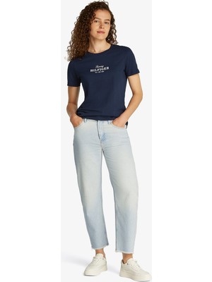 Tommy Hilfiger Tapered Rw A Sky Kadın Lacivert Jean