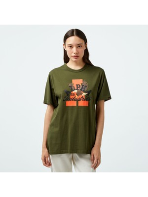Alpha Industries Alpha Eagle Unisex Yeşil T-Shirt