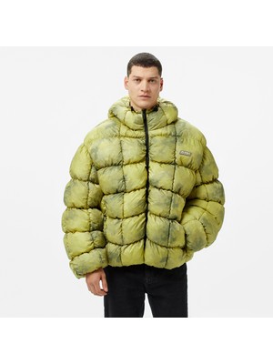 Karl Kani Sport Patch Square Quilted Tie Dye Puffer Erkek Yeşil Mont