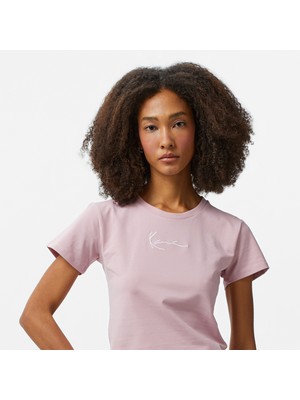 Karl Kani Small Signature Kadın Pembe T-Shirt