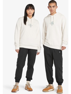 Timberland Front Graphic Erkek Beyaz Sweatshirt