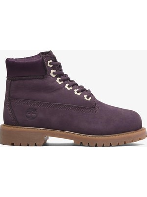Timberland Premium 6 Inch Lace Up Çocuk Mor Bot