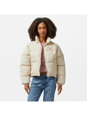 Karl Kani Og Aop Crop Puffer Kadın Bej Ceket