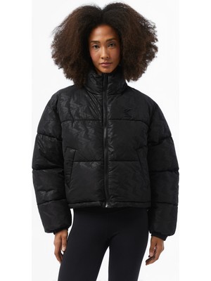 Karl Kani Og Aop Crop Puffer Kadın Siyah Ceket