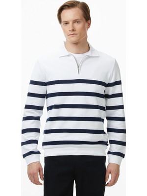 Nautica Erkek Beyaz Regular Fit Uzun Kollu Triko