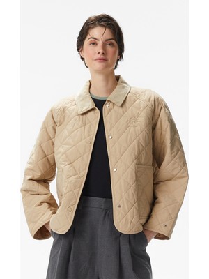 Tommy Hilfiger Padded Modern Quilted Kadın Haki Ceket