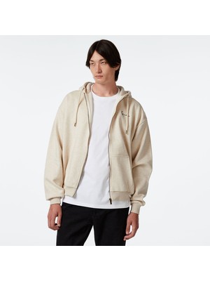 Karl Kani Chest Sign. Os Full Zip Diner Erkek Krem Rengi Sweatshirt