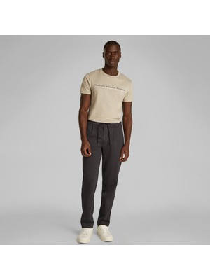 Calvin Klein Comfort Knit Tapered Pleat Erkek Gri Pantolon
