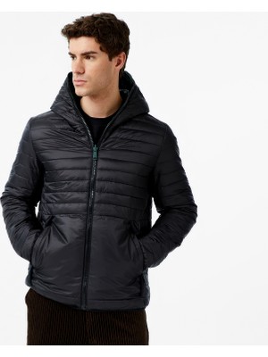 Scotch & Soda Scotch&soda Reversible Insulated Lightweight Puffer Erkek Siyah Mont
