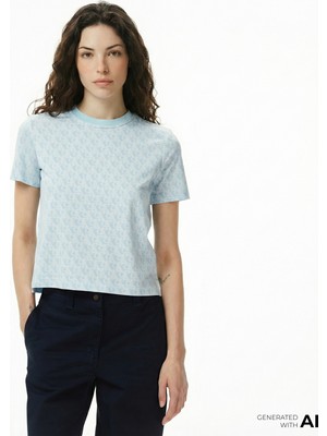 Calvin Klein Classic Kadın Mavi T-Shirt