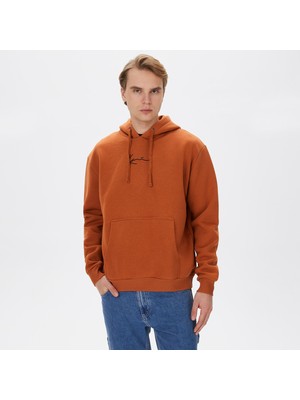 Karl Kani Small Signature Essential Erkek Kahverengi Hoodie