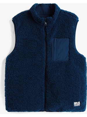 Tommy Hilfiger Reversible Teddy Nylon Çocuk Lacivert Yelek