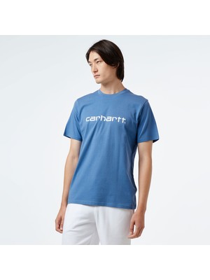 Carhartt Wıp S/s Script Erkek Mavi T-Shirt