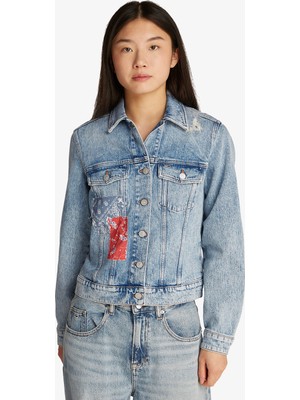 Tommy Hilfiger Tommy Jeans Classic Trucker Kadın Denim Mavi Ceket