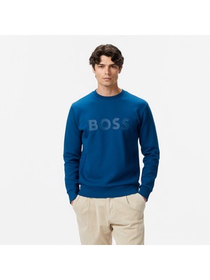 Boss Erkek Mavi Sweatshirt