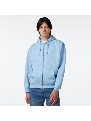Karl Kani Chest Sign. Os Full Zip Diner Erkek Mavi Sweatshirt