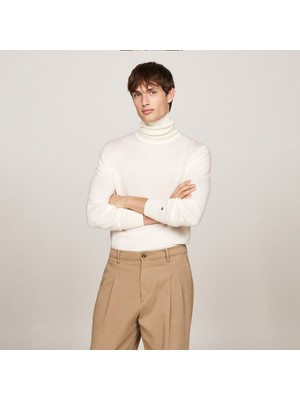 Tommy Hilfiger Erkek Beyaz Triko