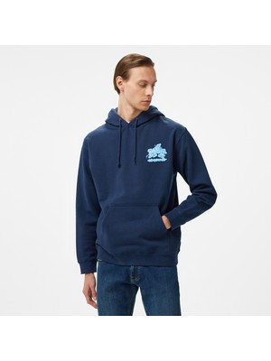 Huf Productions Pullover Erkek Lacivert Sweatshirt