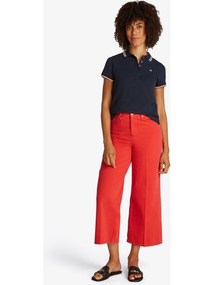 Tommy Hilfiger Wide Leg Hw A Clr Kadın Kırmızı Jean
