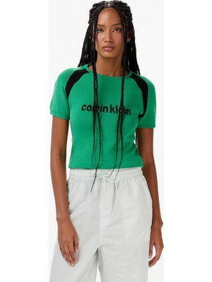 Calvin Klein Liquid Shine Sculp Kadın Yeşil Triko
