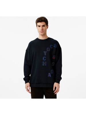 Scotch & Soda Scotch&soda Loose Fıt Applique Erkek Gri Sweatshirt