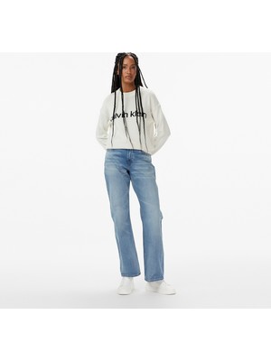 Calvin Klein Relaxed Bootcut Gold Dust Kadın Mavi Jean